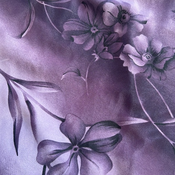 ⭐️ DBY vtg 80s purple floral strap spaghetti strap slip midi dress women jr 11 - Picture 6 of 15